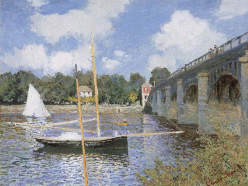 Claude Monet The road bridge at Argenteuil Spain oil painting art